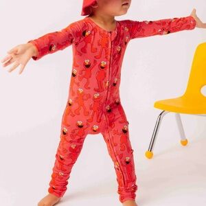 Bums & Roses x Sesame Street Elmo Kids bamboo convertible zippy